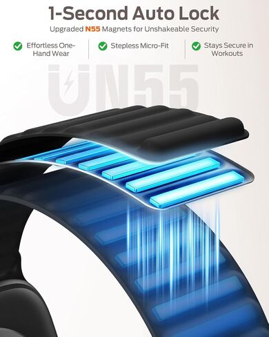 Magnetic Silicone Sport Band for Apple Watch Bands Series 11-1/SE/Ultra in Kuwait