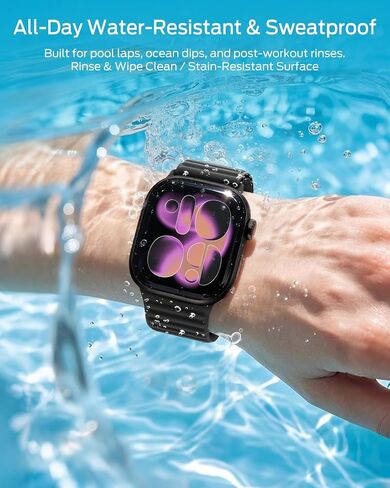 Magnetic Silicone Sport Band for Apple Watch Bands Series 11-1/SE/Ultra in Kuwait
