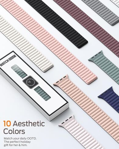 Magnetic Silicone Sport Band for Apple Watch Bands Series 11-1/SE/Ultra in Kuwait