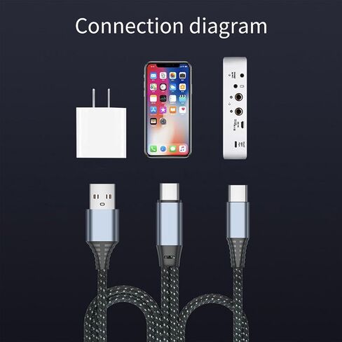 USB C Sound Adapter with Integrated Sound Card HiFi Converter Fast Charging OTG for Phone Tablet in Kuwait