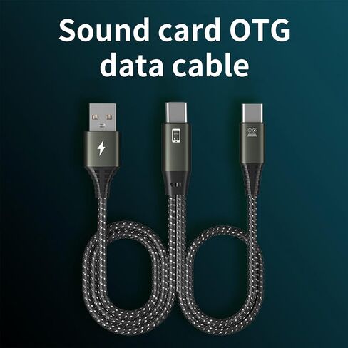 USB C Sound Adapter with Integrated Sound Card HiFi Converter Fast Charging OTG for Phone Tablet in Kuwait