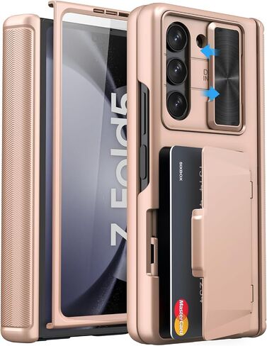 for Samsung Galaxy Z Fold 5 Case with S Pen Holder, Rose Gold in Kuwait