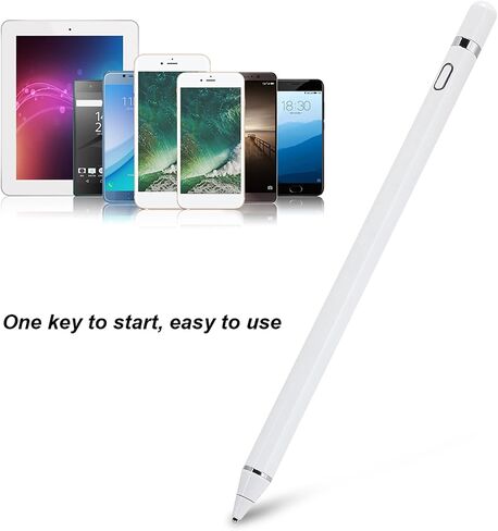 Capacitive Touchscreen Pen with Sensitive Point Control for Drawing and Writing for Artists and Students (White) in Kuwait