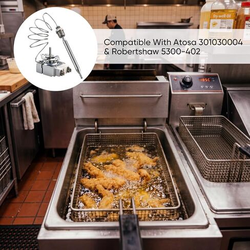 Konohan Rx‑2‑24 Thermostat for Deep Fryer Set with Control Knob 3/8" Mpt Stuff Box for Commercial Fryer Part Compatible with Atosa 301030004 Robertshaw 5300-402 Rx Series Millivolt Thermostat 200-400f in Kuwait
