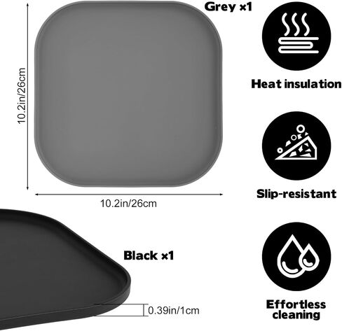 Silicone Heat Resistant Mat for Ninja Crispi Pro 6-in-1 Glass Air Fryer, Anti-slip Countertop Waterproof Protector Mat Compatible with Ninja Crispi Pro Base Kitchen Air Fryer Trivet in Kuwait