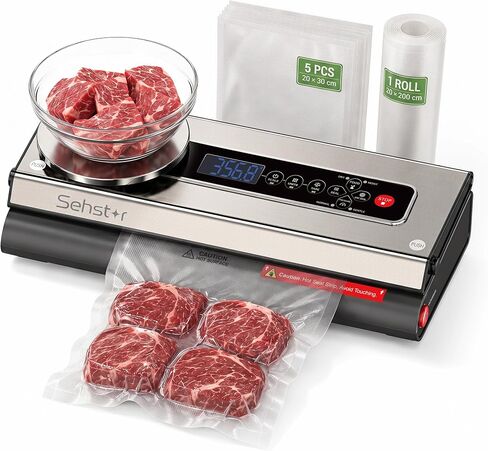 Vacuum Sealer for Food with Built-In Food Scale, 90 kPa Suction in Kuwait