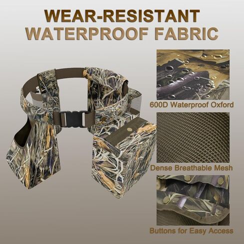 Dove Hunting Belt Bag, Adjustable Well-Fitting Shotgun Shell Bag Breathable in Kuwait