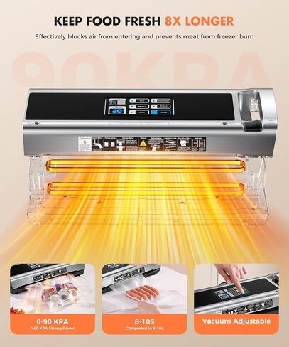 Food Vacuum Sealer Machine with Storage & Built-in Cutter in Kuwait