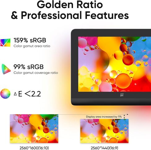 XPPen Artist Pro 16 Gen2 2.5K 16 inch QHD Drawing Tablet & XPPen Digital Drawing Glove - Two-Finger Artist Glove with Cute Cat Print in Kuwait