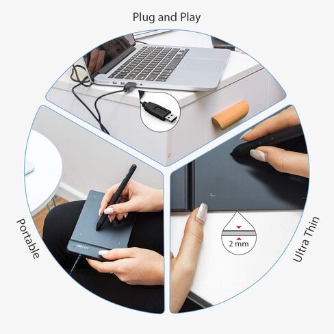 Drawing Tablet XPPen G430S OSU, Graphic Drawing Tablet & XPPen Digital Drawing Glove - Two-Finger Artist Glove with Cute Cat Print in Kuwait
