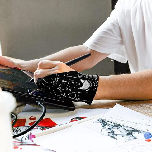 Drawing Tablet XPPen G430S OSU, Graphic Drawing Tablet & XPPen Digital Drawing Glove - Two-Finger Artist Glove with Cute Cat Print in Kuwait