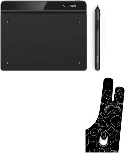 Drawing Tablet XPPen StarG640 Digital Graphic Tablet 6x4 Inch Art Tablet & Digital Drawing Glove - Two-Finger Artist Glove with Cute Cat Print in Kuwait