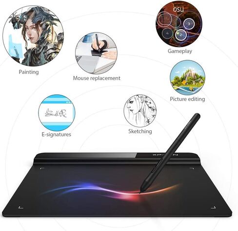 Drawing Tablet XPPen StarG640 Digital Graphic Tablet 6x4 Inch Art Tablet & Digital Drawing Glove - Two-Finger Artist Glove with Cute Cat Print in Kuwait