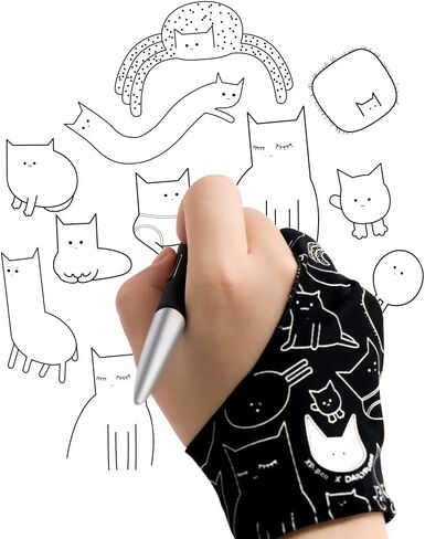 Drawing Tablet XPPen StarG640 Digital Graphic Tablet 6x4 Inch Art Tablet & Digital Drawing Glove - Two-Finger Artist Glove with Cute Cat Print in Kuwait