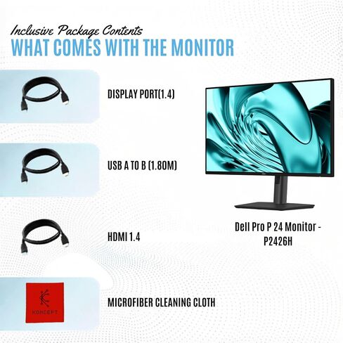 Dell Pro P P2426H 24" FHD 120Hz Business Monitor, USB-C, HDMI, DisplayPort in Kuwait