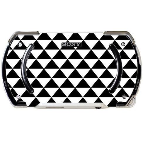 Black and White Geometric Triangles Vinyl Decal Sticker Skin by Debbie's Designs for PSP Go in Kuwait