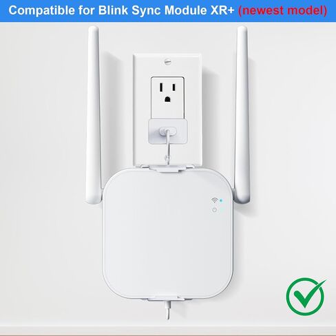 No-Drill Adhesive Outlet Wall Mount for Blink Sync Module XR+(2026 newest model), No Drilling Mounting Holder Bracket for Blink Security Camera, Flexible Placement Mount for Outdoor Indoor Home in Kuwait