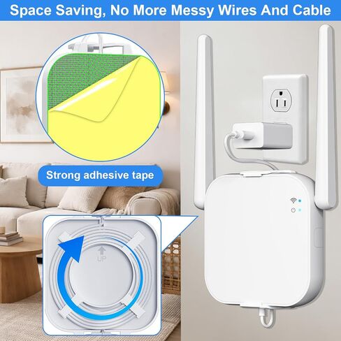 No-Drill Adhesive Outlet Wall Mount for Blink Sync Module XR+(2026 newest model), No Drilling Mounting Holder Bracket for Blink Security Camera, Flexible Placement Mount for Outdoor Indoor Home in Kuwait
