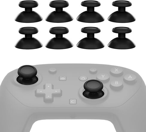 eXtremeRate 4 Pairs Replacement 3D Joystick for Nintendo Switch 2 Pro Controller, Left Right Analog Stick Thumbsticks with Screwdriver Tools for Switch 2 Pro Controller, Multi-Colors Options - Black in Kuwait