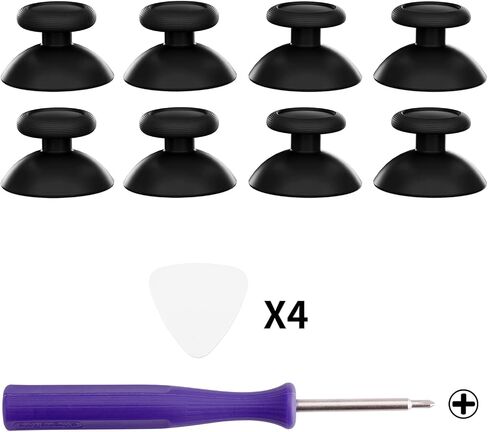 eXtremeRate 4 Pairs Replacement 3D Joystick for Nintendo Switch 2 Pro Controller, Left Right Analog Stick Thumbsticks with Screwdriver Tools for Switch 2 Pro Controller, Multi-Colors Options - Black in Kuwait