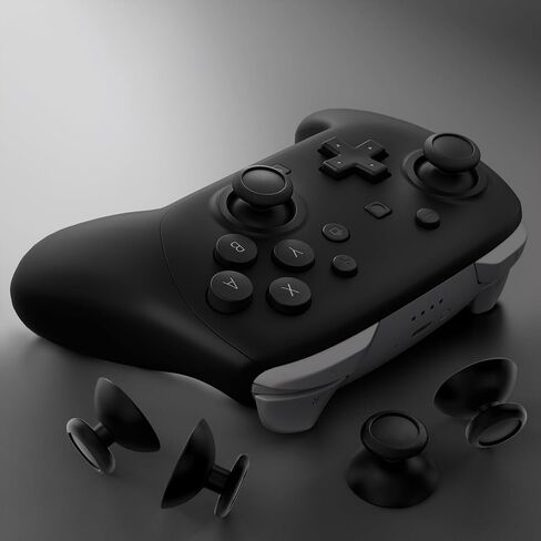 eXtremeRate 4 Pairs Replacement 3D Joystick for Nintendo Switch 2 Pro Controller, Left Right Analog Stick Thumbsticks with Screwdriver Tools for Switch 2 Pro Controller, Multi-Colors Options - Black in Kuwait
