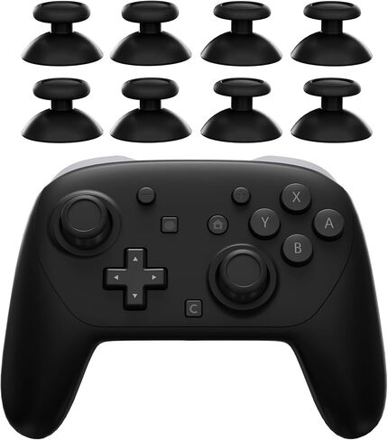 eXtremeRate 4 Pairs Replacement 3D Joystick for Nintendo Switch 2 Pro Controller, Left Right Analog Stick Thumbsticks with Screwdriver Tools for Switch 2 Pro Controller, Multi-Colors Options - Black in Kuwait
