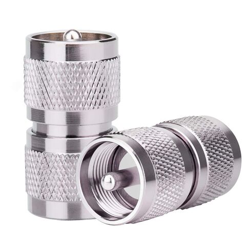 MOOKEERF 2PCS UHF PL259 Male to Male Adapter Low Loss UHF PL-259 Connector in Kuwait