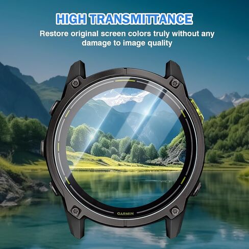 4 Pack Compatible for Garmin Enduro 3 Watch Screen Protector Clear, 9H Hardness HD Full Coverage Tempered Glass Protective Film for GRMN Enduro 3, Anti-Scratch & Bubble Free Installation in Kuwait