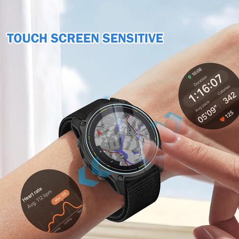 4 Pack Compatible for Garmin Enduro 3 Watch Screen Protector Clear, 9H Hardness HD Full Coverage Tempered Glass Protective Film for GRMN Enduro 3, Anti-Scratch & Bubble Free Installation in Kuwait