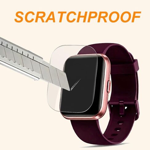 Screen Protector for 1.8" Smartwatch ID208PLUS ID208PLUS+, Compatible with Tensky, Hingso, Gydom Fitness Tracker, Flexible TPU Film, Full Coverage, Self-Healing, High Definition Clear in Kuwait