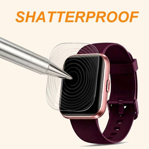 Screen Protector for 1.8" Smartwatch ID208PLUS ID208PLUS+, Compatible with Tensky, Hingso, Gydom Fitness Tracker, Flexible TPU Film, Full Coverage, Self-Healing, High Definition Clear in Kuwait