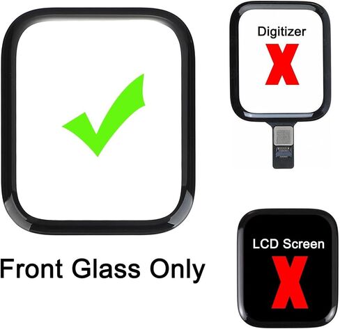 For Apple Watch Screen Replacement Kit, 44MM Front Outer Glass Lens, Compatible with Apple Watch Series 4/5/6/SE A1978, A1979, A2092, A2093, A2291, A2292, A2351, A2352 (No LCD & Touch Digitizer) in Kuwait