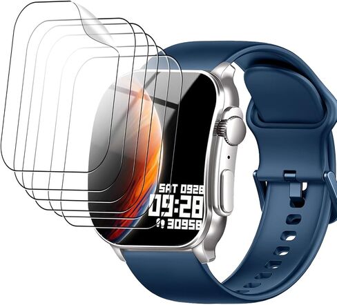 6 Pack Screen Protector for Poounur KW281A 2.01inch Smart Watch– 6H TPU Film,Anti-Scratch, Anti-Fingerprint,Bubble-Free,Shatterproof,Dustproof,Touch Sensitive,Full Protection for Watch Display in Kuwait