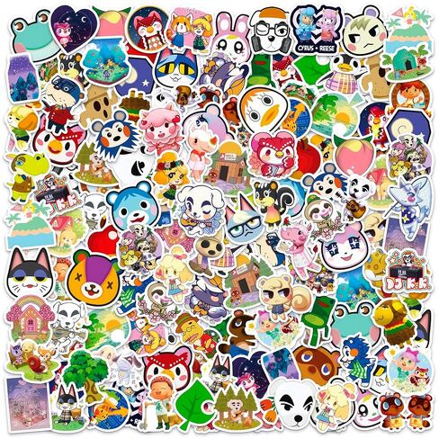 150Pcs Cute Animal Water Bottle Stickers - Animal Decals for Water Bottles Games Vinyl Stickers for Cars, Laptop Decals for Cars, to Decorate Bicycle, Luggage, Skateboard, Great as Fun Gift Idea in Kuwait