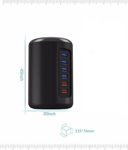 USB 3.0 HUB with Power Adapter Fast Charger Hub Desk Splitter Rj45 Ethernet Expander Computer Accessories for Pro in Kuwait