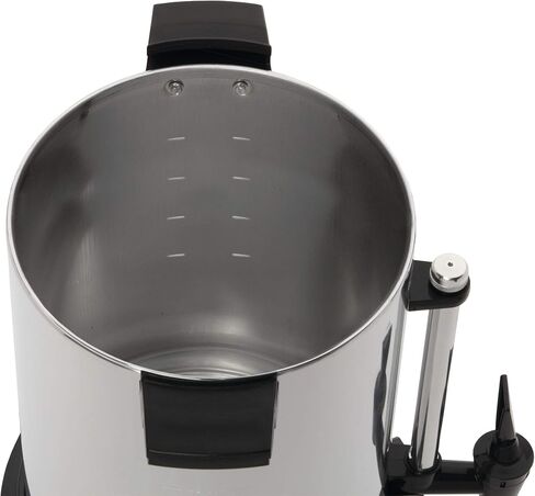 West Bend Commercial Coffee Urn Highly-Polished Aluminum Features Automatic Temperature Control Large Capacity with Quick Brewing Smooth Prep and Easy Clean Up NSF Approved, 55-Cup, Silver in Kuwait