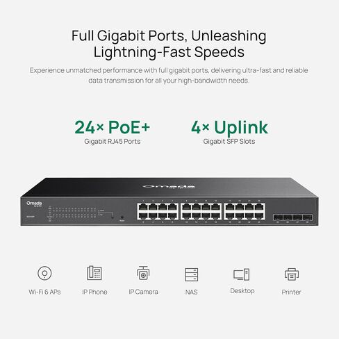 Omada SG2428P, Jetstream 24 Port Gigabit Smart Managed PoE+ Switch in Kuwait