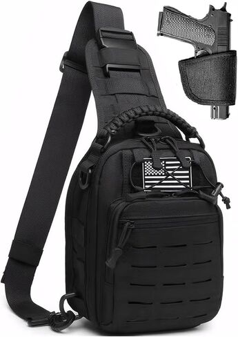Tactical Sling Bag for Men Concealed Carry Crossbody Pack Gun Carry EDC Bag Mens Chest Pouch in Saudi Arabia