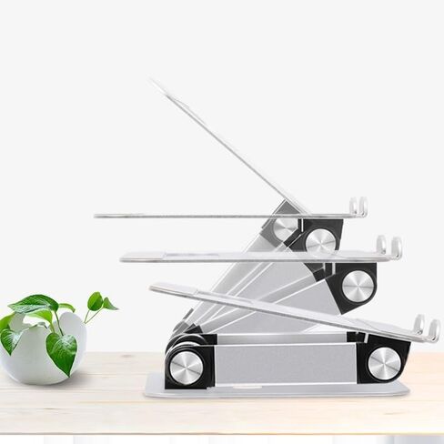 Folding Laptop Stand Aluminum Alloy Adjustable Heat Dissipation Base in Kuwait