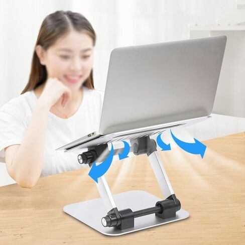 Folding Laptop Stand Aluminum Alloy Adjustable Heat Dissipation Base in Kuwait