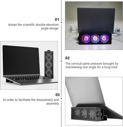 Gaming Laptop Cooling Pad Aluminum Heightened Stand with RGB in Kuwait