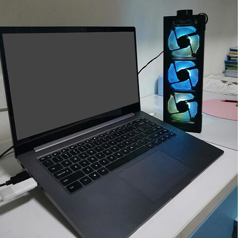 Laptop Cooler Stand with Three-Speed RGB Cooling for Notebook Use in Kuwait
