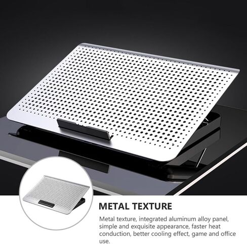 Adjustable Laptop Cooler Stand with 7-Level Height, Aluminum Alloy in Kuwait