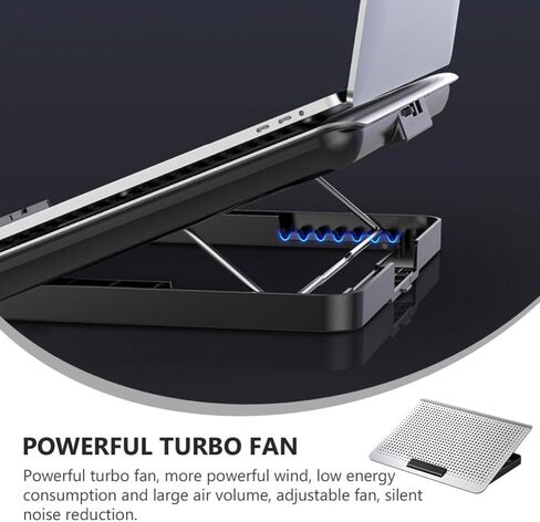 Adjustable Laptop Cooler Stand with 7-Level Height, Aluminum Alloy in Kuwait