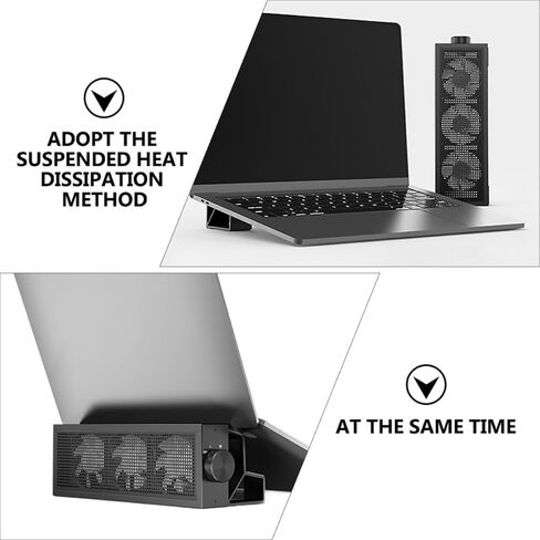 RGB Laptop Cooling Pad Adjustable Aluminum Alloy Stand for Gaming in Kuwait