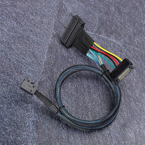 SAS Cable SFF8643 to SFF8639 15P Power Line Mini Server Connector Adapter with Power 15P This Designed SAS 12GB S Mini U 2 Plug SFF 8639 CableHard Disc Data CableSA in Kuwait
