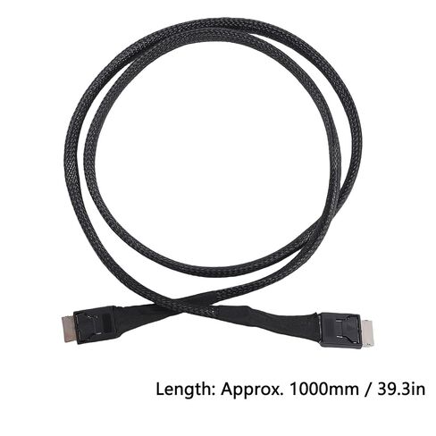 SFF 8611 4i to SFF 8611 4i Cable, PCIe Gen4 x4 64Gbps Mini SAS Data Extension Cable, with 42 Pin Connectors for Oculink eGPU Servers Storage Systems in Kuwait