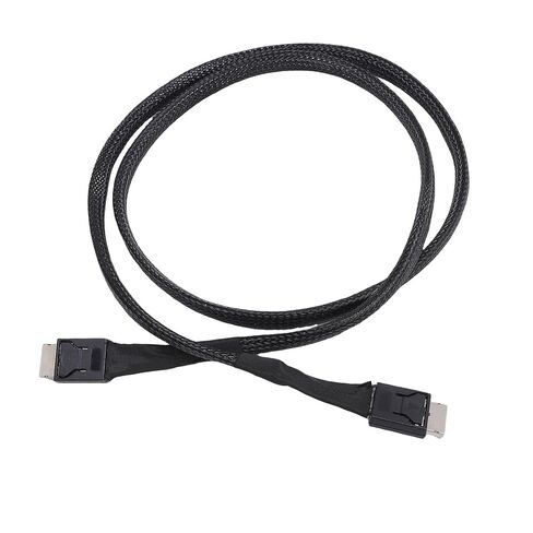 SFF 8611 4i to SFF 8611 4i Cable, PCIe Gen4 x4 64Gbps Mini SAS Data Extension Cable, with 42 Pin Connectors for Oculink eGPU Servers Storage Systems in Kuwait