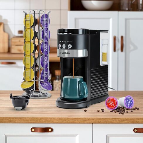 REVOTRA Single Serve Coffee Maker for Pods & Ground Coffee in Kuwait