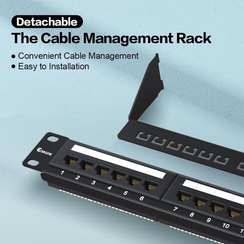 24 Port Patch Panel CAT6A Rack Mount 19inch Ethernet Patch Panel Punch Down for Cat6A,Cat6, Cat5e, Cat5 Cabling（EC Listed） in Kuwait